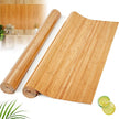 Juexica 2 Pcs Natural Bamboo Wall Panel 4 x 2 ft Bamboo Covering Renewable Pole Wrap Fencing Wainscoting Room Divider for Interior Wall Decoration Bedroom Living Room Ceiling Tiles Outdoor Kitchen