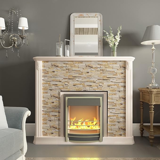 VEELIKE Slate Brick Wallpaper Peel and Stick Vintage Faux Brick Contact Paper for Dollhouse Fireplace Accent Walls 15.7''x354'' Self Adhesive Removable 3D Stone Wallpaper for Bedroom Bathroom Kitchen