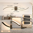 CANEOE Modern Led Wall Light, 39inch Black Indoor Led Wall Sconce Lighting, Bathroom Vanity Light Fixtures Over Mirror for Living Room Hallway Bedroom Bedside Wall Lamp (Warm White, 3000K)