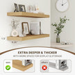 36 Inch Floating Shelves, 3D Textured Wood Grain, 36
