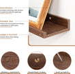 Fun Memories Picture Ledge Shelves Set of 2, 48 Inch Rustic Wall Mounted Floating Shelves with Lip for Home Storage and Décor in Bathroom, Kitchen, Nursery, Bedroom, Living Room, Walnut