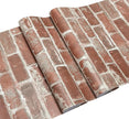 Hopeak Red Brick Wallpaper Self-Adhesive Peel and Stick Wallpaper Waterproof and Removable Good for Home Decoration and Furniture Renovation 35.4 x 196 Inch
