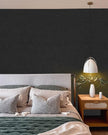 Cohoo Home Black Silk Peel and Stick Wallpaper for Bedroom Solid Black Textured Contact Paper for Cabinets and Drawers Self Adhesive Removable Wallpaper for Bedroom Embossed Waterproof 15.7inW 393inL