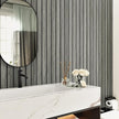 Grey Wood Wall Panels Textured Wood Slats 3D Soundproof Wall Panels Peel and Stick Shiplap 12