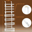 Moforoco White Over The Door Pantry Organizer, Pantry Organization and Storage, Metal Hanging Spice Rack Shelves Door, Seasoning Shelves, Laundry Room Organization, House and Kitchen Essentials