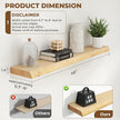 RICHFOCUS Live Edge Wood Floating Shelves for Wall 48