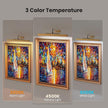 4 Pack Brass Picture Lights for Wall Art, 5000mAh Cordless Gallery Lighting Battery Operated Rechargeable, 3 Color Temps with Remote Control Wall Light for Picture Frame Artworking Portrait