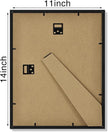 Vittanly 11x14 Picture Frame Set of 4, Display Pictures 8x10 with Mat or 11x14 without Mat, Engineered Wood with Shatter Resistant Plexiglass, Wall Gallery Photo Frames for Wall or Tabletop, Black