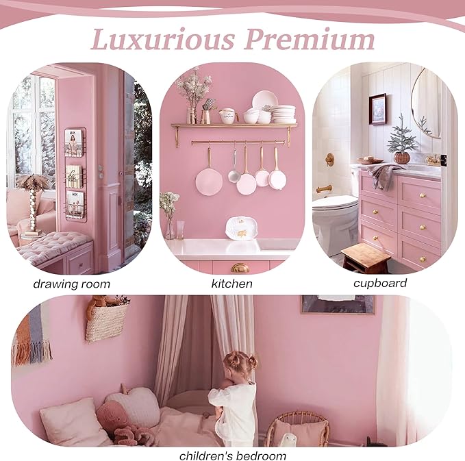 Dimoon 17.7''x236'' Peel and Stick Wallpaper Pink Contact Paper for New Environmentally Friendly Materials Thickening Upgrade Embossed Renter Friendly Wall Paper Modern Vinyl Wrap Countertop Bedroom