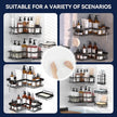 YASONIC 5-Pack Shower Caddy Adhesive Replacement - Transparent Shower Adhesive Strips, No Drilling Hooks for Bath Storage Shelves, Kitchen Racks, Basket & Soap Holder