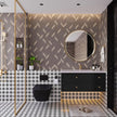 Herringbone Peel and Stick Wallpaper Geometric Wallpaper Boho Contact Paper for Cabinets Stripe Wallpaper for Bedroom 16''×354'' Adhesive Removable Waterproof Wall Paper for Bathroom Laundry Room