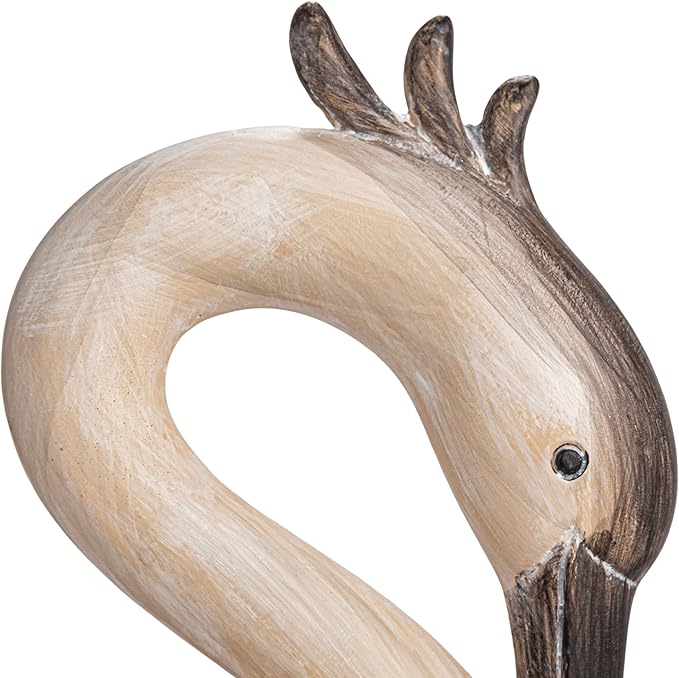 Creative Co-Op Resin Heron Bookends, Cream, Set of 2