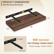 Fun Memories 16 Inch Floating Shelves for Wall, 9.3Inch Deep Floating Shelf, Extra Deeper & Thicker Wall Mounted Storage Shelf for Kitchen, Farmhouse, Walnut, 2 Pack