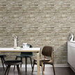 Stone Brick Wallpaper Peel and Stick, Brick Contact Paper for Kitchen Backsplash, Removable Self Adhesive Faux Stone Brick Wallpaper for Living Room Fireplace Accent Wall 17.71