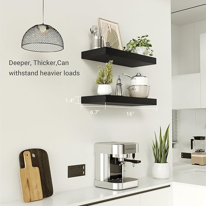 Vivelove Black Bathroom Shelves Over Toilet, 16