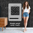 WoveN SounD Artisan Acoustic Wall Panels, 16 Pack 12x12 Inch, Wood Veneer Carved Sound Proof Wall Decor, Self-Adhesive for Home, Studio, Office & Focus Zones, Grid Weave, Black Oak