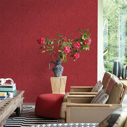 Dark Red Peel and Stick Self Adhesive Wallpaper - Removable Waterproof Bathroom Countertop Contact Paper 15.7" X 118" - Kitchen Vinyl Wrap for Cabinet Countertops - Wall Cover Counter Top Paper