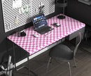 Modern Peel and Stick Wallpaper Pink and White Mosaic Checkered Contact Paper 17.7