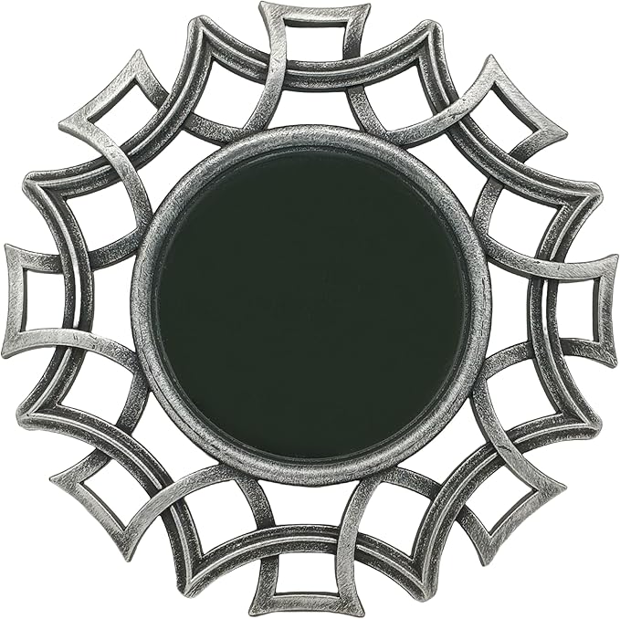 Retro Silver Mirrors for Wall Pack of 3. Round Mirrors. Decorative Mirrors.Wall Mirrors for Decor Home DecorPlastic Frames.Glass Mirrors.Make Old Silver Color.
