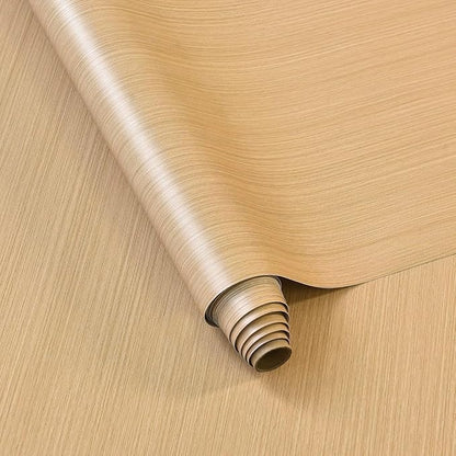 Light Brown Wood Contact Paper Thick Oak Wood Wallpaper Peel and Stick 16"x354" Waterproof Removable Faux Wood Grain Vinyl Wrap for Cabinets Drawers Counter Top Covers Wood Wall Paper for Walls