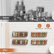 Spice Rack Organizer Wall Mount, Hanging Spice Pantry Storage Shelf Organization, 4 Pack Space Saving Seasoning Organizer for Kitchen Cabinet, Door or Bathroom, Black
