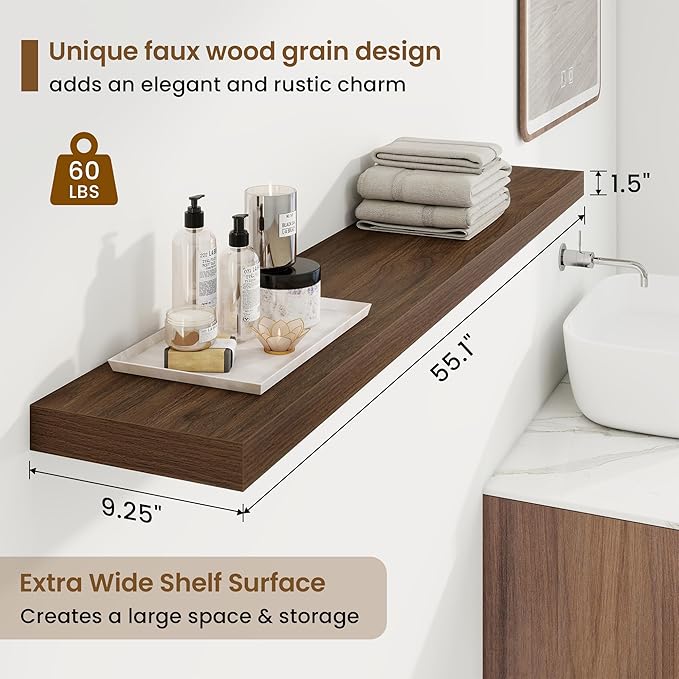 55in Floating Shelves for Wall, 55