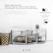 BINO THE MANHATTAN SERIES Acrylic Makeup Drawer Organizer- 2 Drawer Short | Clear Beauty Organizers and Storage| Cosmetic & Makeup Drawer| Home Organization| Jewelry & Vanity Accessories Drawers