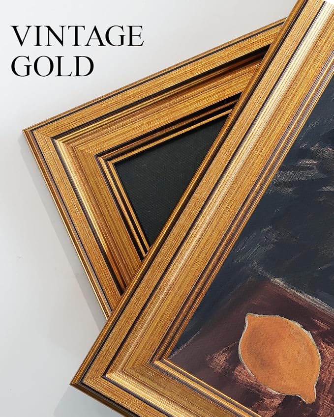 VIYYIEA Gold Framed Art Prints,12x16Inch, Wildflower Floral Vintage Art Painting, Country Spring Landscape Decor for Bedroom Bathroom Dining Room Shelf, Rustic Farmhouse Canvas Picture