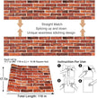 Abyssaly Brick Wallpaper Peel and Stick Red Brick Contact Paper for Bedroom 17.7