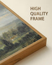 SHENIFY 8x10in Retro Rustic Village Framed Canvas Wall Art Vintage Prints Modern Kitchen Bathroom Office Decor - Natural Framed