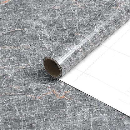 Yancorp 16"x120" Granite Gray Contact Paper Marble Wallpaper Peel and Stick Countertops Backsplash for Kitchen Waterproof Renter Friendly Wallpaper Papel Tapiz para Pared