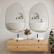 PERFNIQUE Irregular Wall Mirror Asymmetrical Mirror, 40''x26'' Gold Mirror for Bathroom Bedroom Living Room Entryway, Decorative Modern Wall Decor, Wall Mounted (Gold, 40