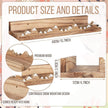 Wenqik 3 Pcs Snow Mountain Floating Shelves Wood Nursery Book Shelves Wall Mounted Rustic Floating Ledge for Kids Room(Light Brown)