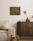 SHENIFY Vintage Landscape Framed Canvas Wall Art Poppies Flower Classic Wall Prints Modern Kitchen Bathroom Office Decor - 11x14in Natural Framed
