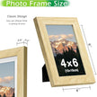 FrameWorks 2-Pack, 4x6 Picture Frame, Natural Oak – Classic Wooden Photo Frame with Tempered Glass, Modern Matte Finish for Prints, Posters, Certificates & Wall Decor – Gallery-Ready