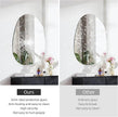 CULER Irregular Bathroom Wall Mirror,24 x 36 Inch Asymmetrical Frameless Vanity Modern Tempered Glass Mirror for Bedroom,Living Room,Entryway