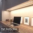 WOBANE LED Cabinet Lights,4 PCS 20inch LED Strip Lights Kit,Under Counter Lighting for Kitchen,Under Desk,Shelf,Display Case,Furniture, 120 LEDs,1200 Lumen,4000K Natural White