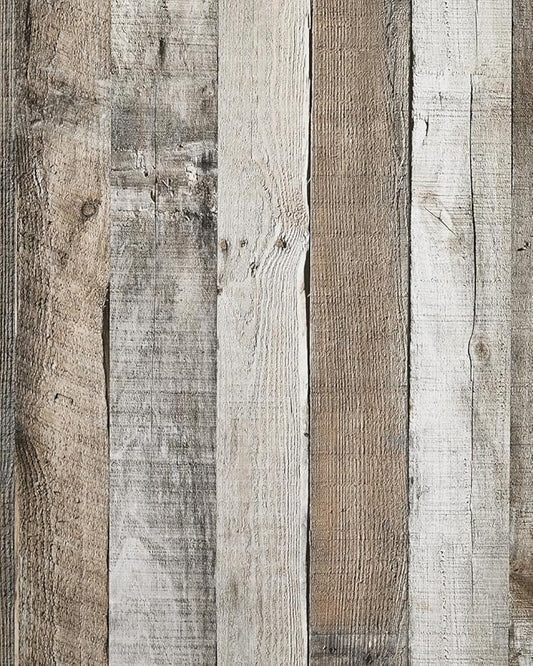 Yun-aeon Natural Wood-Grey Wood Contact Paper Peel and Stick Wallpaper 17.3"x 80"Self Adhesive Removable Vintage Faux Wood Wall Paper Plank Shelf Home Decoration Kitchen Counter Cover Use