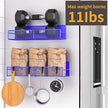 Magnetic Spice Rack for Refrigerator, 2 Pack 100% Metal Strong Magnet Shelf, Space Saving Spice Organizer W/ Hooks, Movable Magnetic Fridge Shelf, Kitchen Home Laundry Storage Organization,Purple Blue