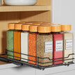 RCHYFEED Pull Out Spice Rack Organizer for Cabinet,Slide out Spice Organizer for Inside Cabinets,Heavy Duty Spice Organization for Kitchen and Pantry,Seasoning,Sauces(1-Tier,6.5