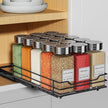 RCHYFEED Pull Out Spice Rack Organizer for Cabinet,Slide out Spice Organizer for Inside Cabinets,Heavy Duty Spice Organization for Kitchen and Pantry,Seasoning,Sauces(1-Tier,6.5