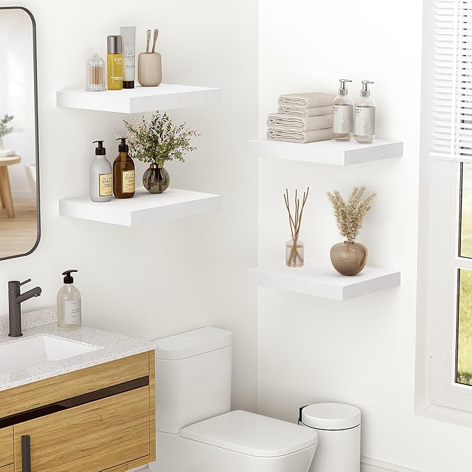 Vivelove 10 in Deep Floating Shelves for Wall, 10.2