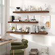 Heimlove Floating Shelves for Wall 48 Inch Long,Extra Large and Thick Wood Shelves Mounted Storage Hanging Shelf Invisible Bracket for Bedroom,Living Room,Kitchen,Office,Set of 2,Rustic Brown