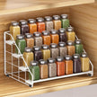 Spice Rack Organizer for Cabinet, 4 Tiered Spice Rack Organizer, Tiered Adjustable Spice Shelf for Kitchen (White-1Pcs)