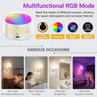 Battery Operated Wall Sconce Set of 2, Rechargeable Wall Sconce with 10000mAh Bulb and Remote Control, Up to 50 Hrs Use, RGB Dimmable Wireless Wall Lights for Living Room Bedroom Hallway