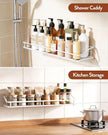 Orimade Bathroom Shelf Organizer Shower Caddy Storage Kitchen Rack with Traceless Transparent Adhesive No Drilling SUS304 Stainless Steel, 15.75inch, White