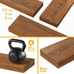 BAMEOS Floating Shelves,40 in W x 8in D Wall Mounted Wooden Shelves with Invisible Brackets Set of 2, Hanging Wall Shelves Decoration for Bedroom, Bathroom, Living Room and Kitchen