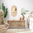 Tatuo 2 Pieces Boho Wall Shelf Decor Floating Shelves for Wall Wooden Hanging Holder for Living Room Bathroom Bedroom Office Nursery Decoration(Elegant)
