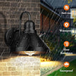 Brightever Gooseneck Outdoor Light Fixtures, 2-Pack Farmhouse Barn Lights for Porch, Industrial Black Exterior Wall Sconce for Garage, Patio, E26 Base Anti-Rust, Bulb not Included