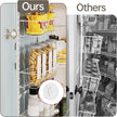 Delamu Pantry Door Organizer, Adjustable Metal Over the Door Pantry Organizer Rack, 6-Tier Over the Door Spice Rack, Kitchen Pantry Door Organizers and Storage, D5 W12 H52.1 inch, White, Small
